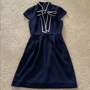 J. crew Navy bow tie dress 0P